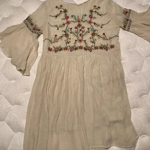 princess polly baby blue dress Altar'd State Dress Women's Large Brown Floral Long Sleeve Sweetheart Fit  Flare